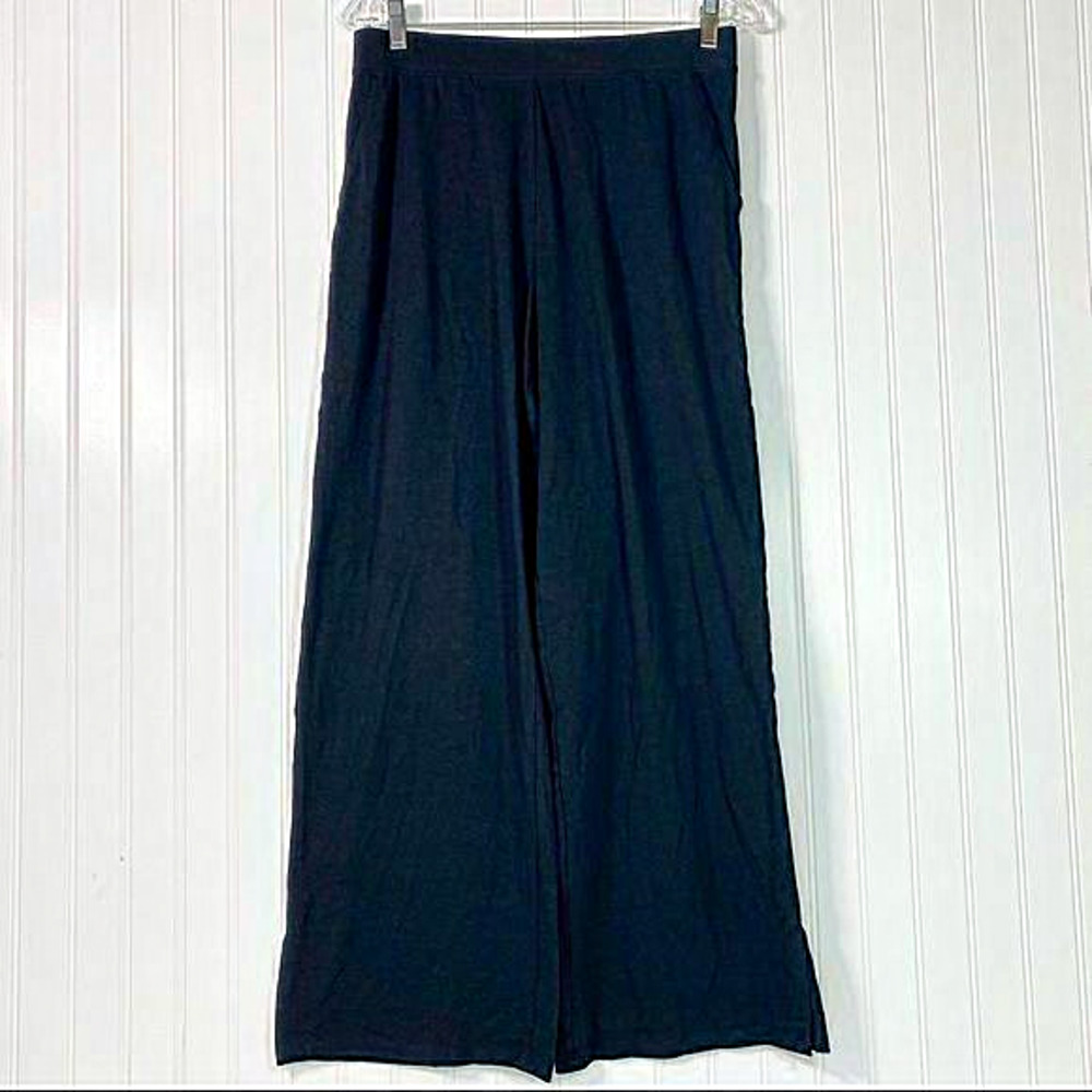 D & co. Beach Pull - On Pants with Side‎ Slits Black Sz. small